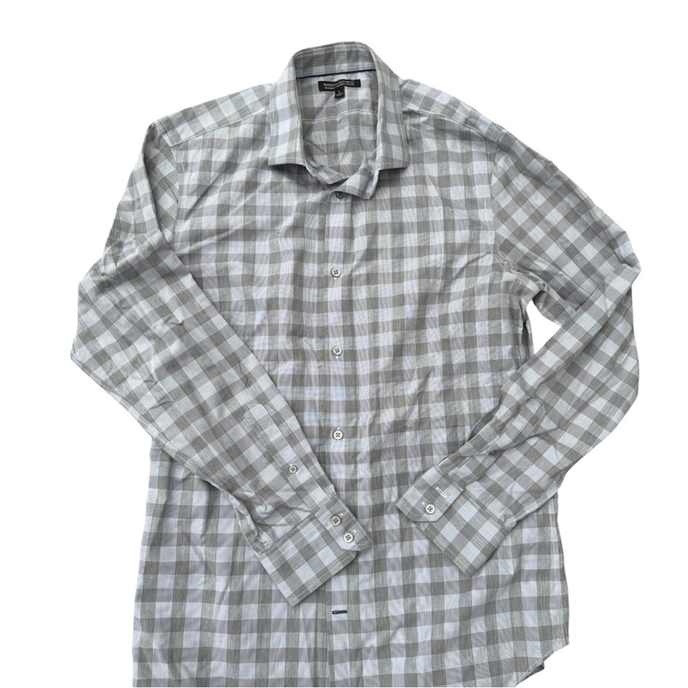 Banana Republic Gray Plaid Men's Shirt
